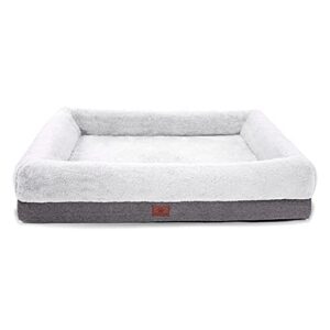 Lit orthopédique pour chiens de grande taille et de taille moyenne, avec doublure imperméable et housse amovible lavable, pour cage et canapé, lit pour chiot, lit pour animal domestique