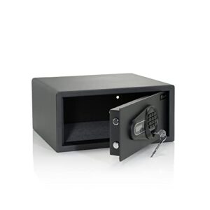 hjh OFFICE Coffre-Fort avec Serrure à Combinaison 25,5 l 830038 - en Acier Noir - 20 x 42 x 37 cm