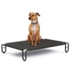 KORIMEFA Lit Chien Surélevé Panier Chien Lit de Camp pour Chiens Chats Animaux de Compagnie Intérieur Extérieur Grande Taille Confort Coussin Chien