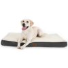 Bedsure Coussin Chien Dehoussable Orthopédique – Tapis Grande Taille 112x81x7.6cm, Lit en Mousse avec Revêtement de Peluche, Matelas Lavable