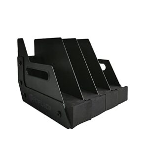 Gun Pistol Revolver Arme de poing Rack Stand, convient à 4-8 la plupart des pistolets de cross-country, mousse rembourrée pour la protection, accessoires de rangement pour armoire Gun Safe (4-Slot)