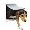 Chatière pour chiens, 2 positions, Petit – Moyen, blanc,