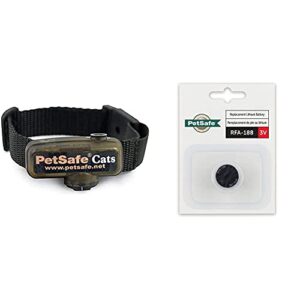 PetSafe Collier pour Chat, 4 Niveaux de Stimulation, léger, réglable et Anti-étranglement, à Piles & Module Pile au Lithium 3 Volts