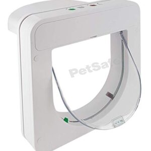 PetSafe Chatière à Puce électronique Petporte, accès Automatique avec reconnaissance de Puce, clé de Porte Incluse, pour Chats jusqu'à 7 kg, Blanc, 100 ML