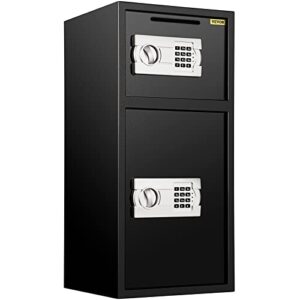 BuoQua Coffre-fort numérique Serrure électronique Coffre-fort sicureza à combinaison numérique ignifuge et étanche Format XL, double portes