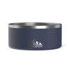 Hydrapeak Gamelle antidérapante en acier inoxydable pour chien, gamelle d’eau pour chien de grande taille, gamelle pour chien de petite taille, 947,2 g/1,8 l, plusieurs tailles (8 tasses, bleu marine)
