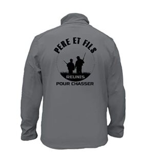 AtooDog Veste de Chasse en Softshell, Père et Fils, réunis pour chasser (SUVEMG414, XXL)