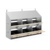 Wiesenfield WIE-CNB-120 Pondoir à poule Nichoir pondeuse professionnel Zinc / Acier Galvanisé 12 Tapis De Ponte