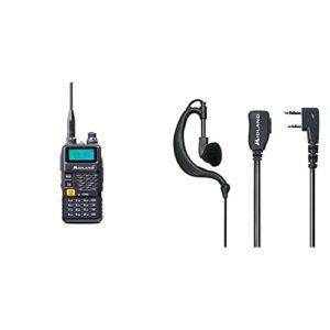 Midland CT590S Bi-Bande C1354 Radio VHF/UHF & MA 21-L Kit Micro/oreillette avec Fonction Vox/PTT pour Talkie Walkie