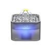 FluffyUnion Fontaine d’eau de chat en cristal 101oz/3L Ultra Quiet sans BPA pour 2 ou plus de chats/chiens (cristal)