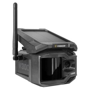 VOSKER V300 Caméra de Surveillance en Direct avec Carte SIM et Panneau Solaire, caméra de sécurité Mobile avec Vision Nocturne et détection de Mouvement | IP65 résistant aux intempéries
