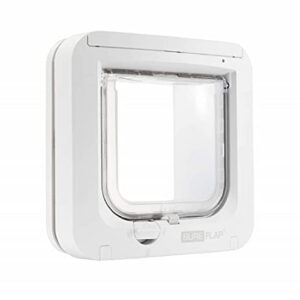 Sure PetCare | Chatière à Puce électronique SureFlap, Compatible avec Le médaillon d'identification par radiofréquence et avec Les puces électroniques, pour Portes, fenêtres et Murs, Blanc