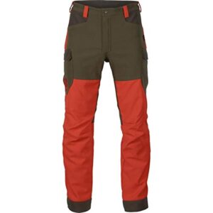 Härkila | Pantalon Wildboar Pro | Vêtements & Équipement de Chasse pour Professionnels | Design Scandinave Haut de Gamme Durable | Wildboar Orange/Willow Green, 48