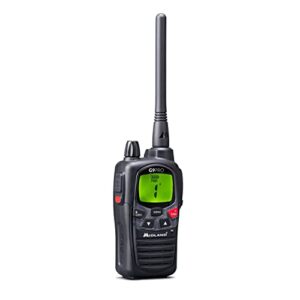 Midland G9 Pro Talkie-walkie Radio bidirectionnel Double Bande 36 canaux PMR446 et 69 LPD, sans Licence, 4 Piles AA Rechargeables 1800 mAh, Clip de Ceinture, certifié UKCA, Prise Britannique, Noir