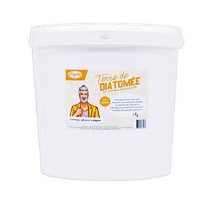 VOZYDEO Terre de Diatomée Blanche 5Kg Non calcinée/ Alimentaire E551 -100% Naturelle- Garantie sans additifs Idéale contre les puces, tiques, poux rouges, punaises de lit, etc...
