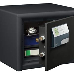 BURG-WÄCHTER Coffre-fort pour mobilier, Serrure à code électronique, Combi-Line, Sécurité S2, Protection incendie LFS 30 P, Contrôlé VdS, 27 l, 55 kg, CL 420 E, Noir