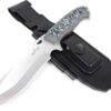 JEO-TEC Nº43: Outdoor/Survie/Couteau de Chasse – Manche en Micarta – Lame INOX MOVA – Étui de Transport en Cuir Position Multiple – Fabriqué en Espagne