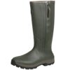 Bottes de chasse Seeland Noble Zip Boot Oliv – Bottes en caoutchouc pour chasseur avec fermeture éclair – Bottes Iso chaudes imperméables avec doublure en néoprène de 5 mm