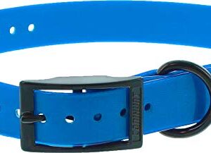 CANIHUNT Collier Xtreme Polyuréthane - Boucle Double - 16 Coloris (2.5 x 0.25 x 65 cm, Bleu)