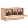 vidaXL Pinède Solide Pondoir 3 Compartiments Collecte des Œufs Cage Nichoir Nid de Ponte Perchoir Pliable Enclos Poulets Volailles 72x33x38 cm