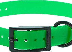 CANIHUNT Collier Xtreme Polyuréthane - Boucle Double - 16 Coloris (2.5 x 0.25 x 65 cm, Vert)