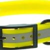 CANIHUNT Collier Xtreme Polyuréthane – Boucle Double – 16 Coloris (2.5 x 0.25 x 65 cm, Réfléchissant Jaune)