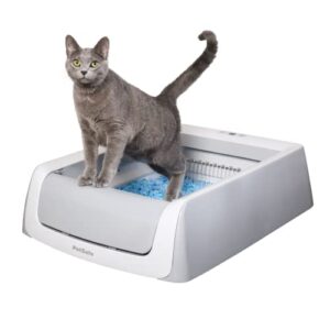 PetSafe Bac à litière autonettoyant ScoopFree, avec Plateaux de litière en Cristal jetables, Maison de Toilette pour Chats, ne ramassez Plus jamais la litière, Meilleur contrôle des odeurs
