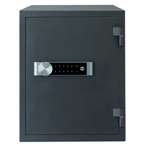 Yale YFM/520/FG2 - Coffre-Fort Ignifuge à Serrure Electronique Tactile 1 Milliard Combinaisons (Certifié Anti Feu NT FIRE 017), A Poser | Format XL 51 x 40 x 44 cm (36,9L), Anthracite