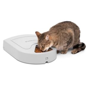 PetSafe - Distributeur de Nourriture et Croquettes Automatique Eatwell 5 Repas pour Animaux, Chiens et Chats - Programmable - Ecran LCD - sans BPA, Plateau Lavable au Lave-Vaisselle