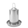 Sterico – Abreuvoir de poulet – En acier inoxydable 304 – Sans BPA – Sans bords dangereux – Résistant au débordement – Suspendu et stable – 3 l