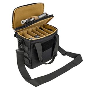 Procase Sac de Tir pour Pistolet, Étui Souple Sacoche Tactique pour la Chasse ou Le Tir, Réglable pour Rangement de Chargeurs et d'autres Outils-Noir