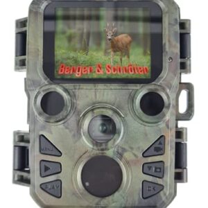 Berger & Schröter Mini caméra de Chasse Full HD 20 mégapixels 32 Go | Photos de Jour et de Nuit 24 Heures sur 24