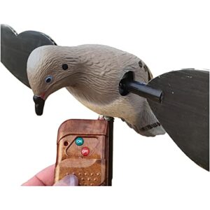 VARADOMO Télécommande électrique Simulation Pigeon Extérieur Animal Accessoires Appât Pigeon Chasse Décoration De Jardin avec Support Pieu, Télécommande