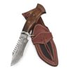 BIGCAT ROAR Couteau de chasse fait main en acier damas Couteau bushcraft avec étui Couteau EDC de survie de 10 pouces pour homme Lame fixe (manche en bois de noyer) Viper Hunter