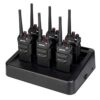Retevis RT648 Talkie Walkie, IP67 Imperméable, sans Licence PMR446, Talkie Walkie avec Chargeur à Six Voies, Talkie Walkie Longue Distance pour Chantier, Ecole(6Pcs, Noir)