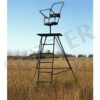 Mirador Chasse Autonome et transportable 3,0m / avec Siege Pivotant & Rembourrée/Affût perché & Échelles d’affût