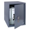 HMF 49208-11 Coffre-Fort avec Serrure à Panneton Double, Safe, pour Les Fichiers A4, 36 x 48 x 37 cm, Anthracite