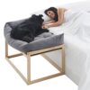 COOL · DREAMS Lit surélevé pour chien et chat anti-stress. Cochon avec votre animal de compagnie. Idéal pour les grands animaux de compagnie, moyennes et petites. Sommier réglable en 3 hauteurs