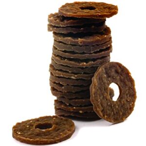 PetSafe Anneaux de Friandises en Peau de Bœuf pour Jouet Busy Buddy pour Chien, 16 Anneaux par Sachet, Taille B