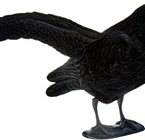 EUROHUNT Uni de Corneille avec ailettes, piquet et support pied de floqué Lock Oiseaux, noir, One Size