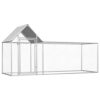 vidaXL Poulailler Enclos Clapier Cage Animaux Lapin Canard 3x1x1,5 m Acier