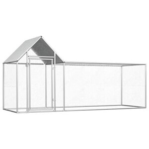 vidaXL Poulailler Enclos Clapier Cage Animaux Lapin Canard 3x1x1,5 m Acier