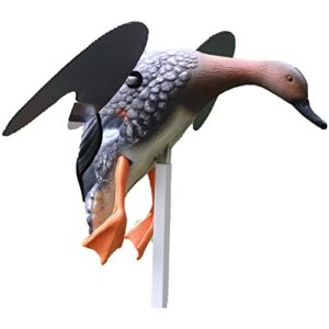 VARADOMO Canard de Simulation de télécommande électrique d'appâts de Chasse rotatifs en Plein air leurres de colvert de Canard en Plastique réalistes avec Piquet de Soutien, télécommande