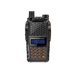 Talkie Dual Band 5W g Distance Encrypt VOX Squelch 128 Channels Walkie-Talkie LED Flashlight / IP67 Waterproof/Emergency Alarm (Black)