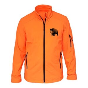 AtooDog Veste de Chasse en Softshell, Sanglier (186, Orange, S, AV Manches, AV Manches)