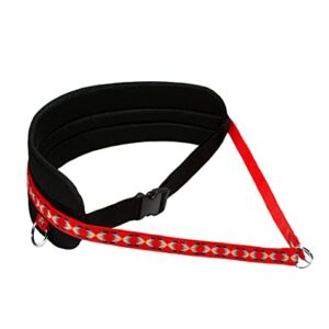 Northern Howl Ceinture réglable pour Canicross, Ski-Joring, Jogging Dogtrekking Chien Sports.Noir Rouge
