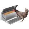 IDMarket – Mangeoire XXL pour Poules Distributeur Automatique à pédale en Acier 10 KG