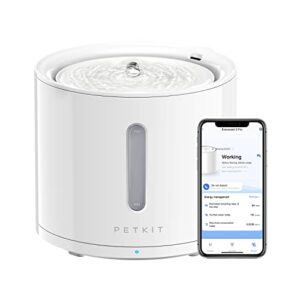 PETKIT EVERSWEET Solo 2 Fontaine d'eau pour Animaux, Contrôlé par l'APP,Ultra Silencieux,Mode Smart/Normal/DND,Fenêtre de Niveau d'eau,Distributeur d'eau pour Chats et Chiens - 2L