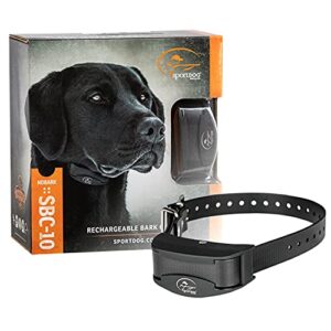 SportDOG Brand NoBark 10 Collier anti-aboiement rechargeable programmable étanche et submersible Noir