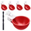 DIY Abreuvoir Poules, 5 Pièce Abreuvoirs Automatiques Kit, Abreuvoir Poule avec scie à Trou de pour Poussins Canards Oies Dindes ou Lapins